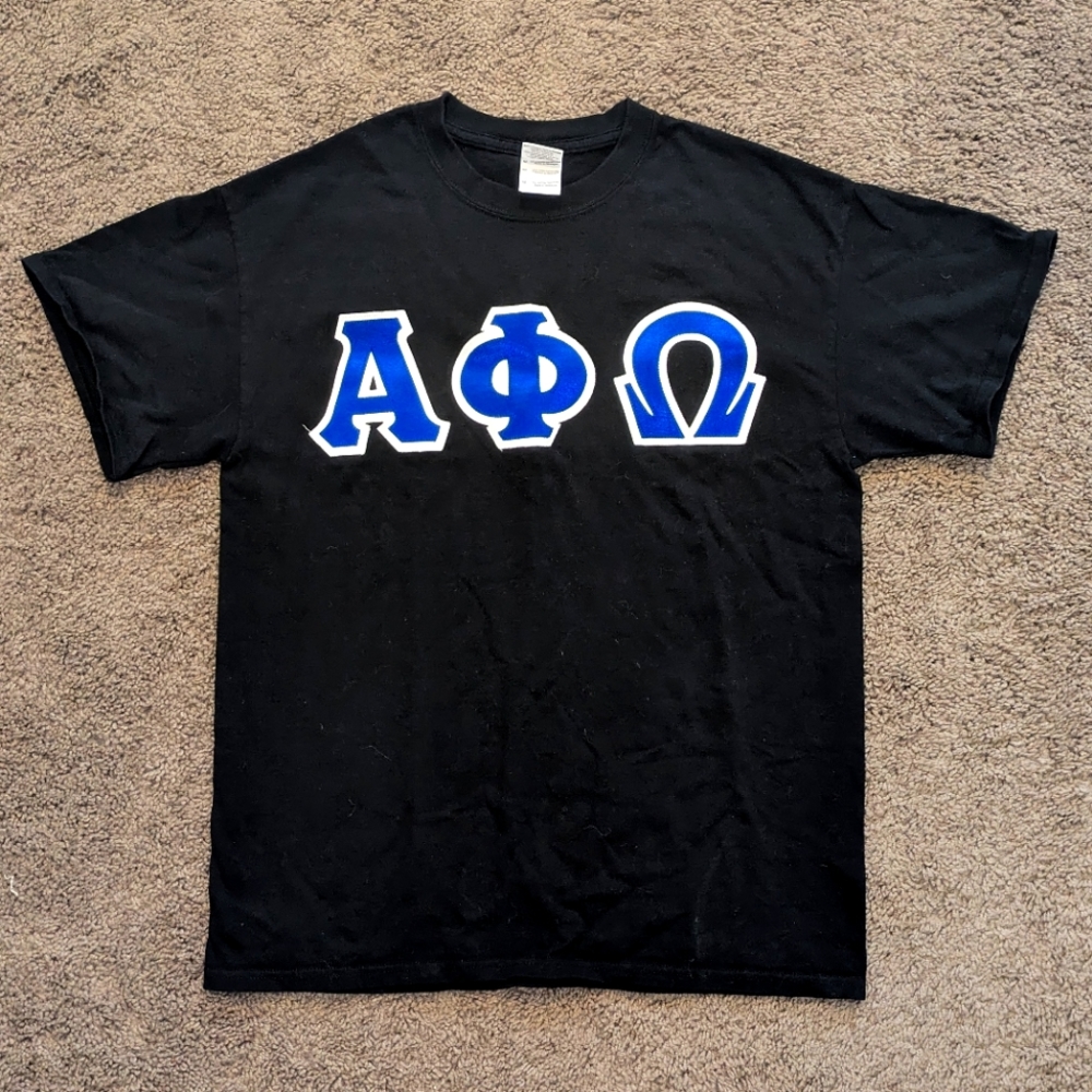 Alpha Phi Omega Medium Black T-shirt